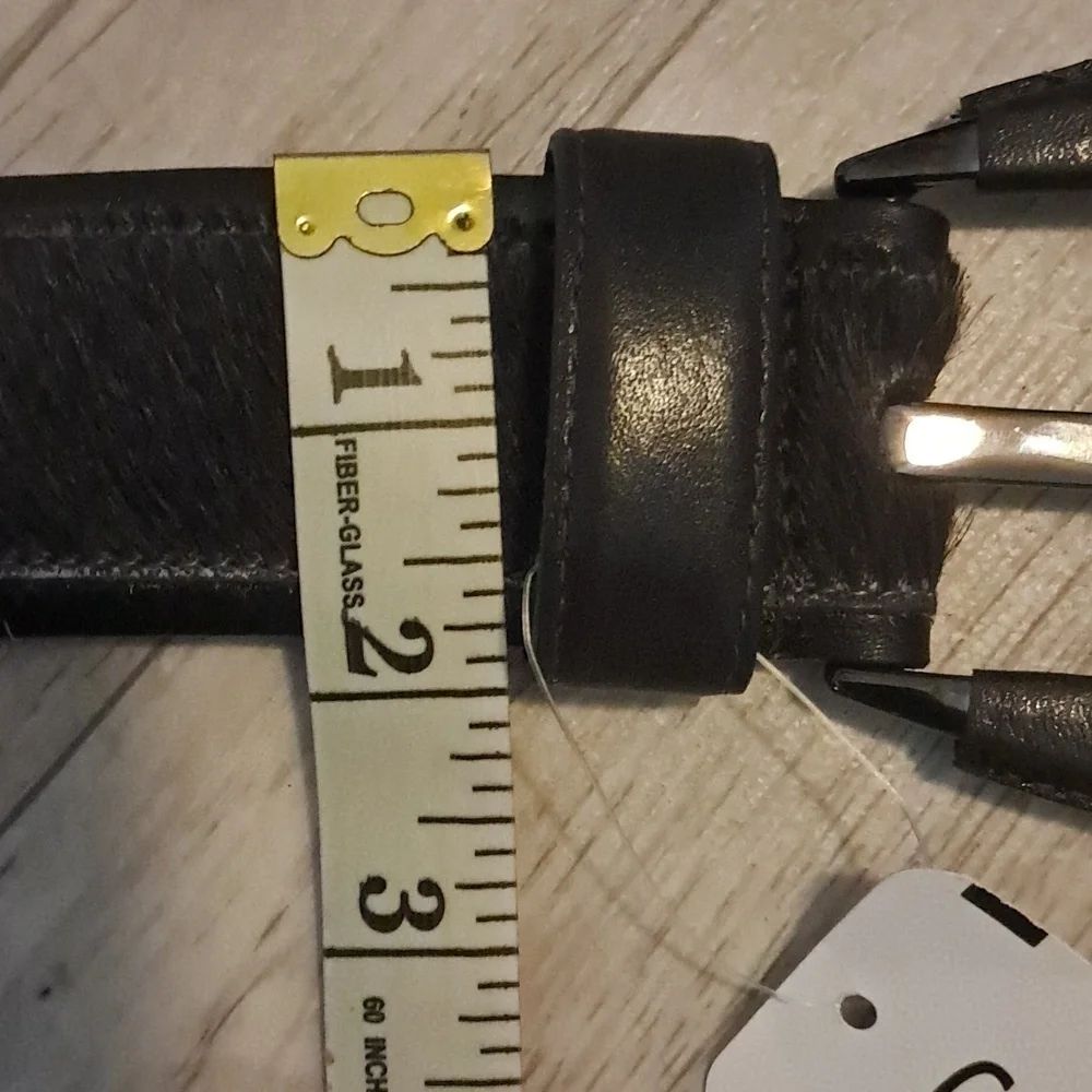 Women CARLISLE Black Genuine Leather Belt Size XL
